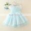 Hot Selling Cotton Chiffon Baby Girl Summer Dress Beautiful Chinese Dresses for Children Kid Dresses Blue