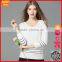 Latest long sleeves woman striped v neck sweater breathable knitwear