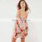 Smocked bodice full sleeve mini dress SS18 floral printed womenswear