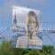 PVC white coated mesh advertising fabric
