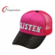 Cherry Red 3D Embroidery Logo Trucker Mesh Caps With Multi Spandex Fabric