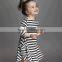 Fashion Mommy and me Dress Half Sleeve Striped Mommy and me Maxi Dress