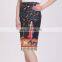 250gsm Factory Price Printing Patterns Black Pencil Skirt