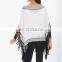Black And White Beautiful Frange Cotton Summer Top For Women