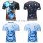Casual shirt digital sublimation printing 100% cotton t shirt custom print logo and pattern