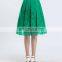 T-SK518 China Clothes Summer Midi Women Pleated Lace Skirt Design