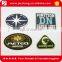 Custom made clothing brand labels with embossed logo