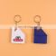 BSCI house shapes tape measure keychain for promotion
