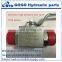 YJZQ hydraulic male or female threaded high pressure 2 way carbon steel ball valve