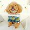 Warm velvet Pet dog Clothes embroidery lapel Denim jacket coat Air cotton overcoat puppy