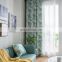 Plant  linen texture printing curtains for living room
