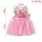 Beautiful Sleeveless Flower Girl Tulle Summer Dress With Big Satin Bow