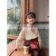 Q1330/New fashion boutique toddler girls leisure clothing autumn long sleeves high quality floral shirt for kids