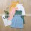 Children's suit summer cotton and linen breathable multicolor vest for boys and girls + large PP two-piece baby shorts