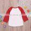 2019 Valentine Day Girls Letter print cotton  tshirt tops shirt for girls raglan sleeve cloth 1-5T