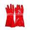 PVC Red Gauntlet Cuff Liquid And Chemical Resistant Heavy Duty Work Work Gloves w