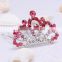 Fashion crystal Rhinestone baby kids princess Birthday party girl women hair comb gift tiara crown FZ-034 7*4.5