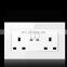UK Standard 13A Wall Switch Power Socket Outlet, , LED Indicator,146mm*86mm,On-Off Control