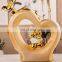 Wedding Celebration Gift Ornaments Gilded Loving Heart Shape 2500ml Empty Ceramic Wine Bottle