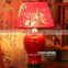 Lucky Red Chinese Ceramic Vase Table Lamps For Wedding Table Decoration