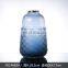 Hot Selling Handmade Set of Three Blue Glass Vase Decorative Flowerpots Cone Cylinder Other Home Decor