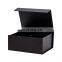 Luxury scratch resistance a5 deep black magnetic gift box packaging in bulk