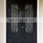 Steel security front door with glass black wrought iron double entry exterior gates for sale