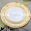Best selling 7 / 10 inch Round Gold Rim Plastic Plate