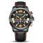 MEGIR 2156G  Men Quartz Watch  Fashion Casual Leather Watches  Waterproof Mens Wrist Watch