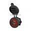 Dual USB with touch switch QC3.0 fast charging car mobile phone charger red blue green 12-24 V