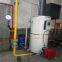 What is the heating area of the gas-fired hot water boiler and 120kw gas-fired boiler in Lithuania?