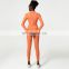 High Quality Active Wear Set Custom Logo Long Sleeve Jacket Matching Leggings 2pcs Yoga Set Women Gym Fitness Clothes