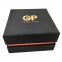 hot sale black color logo gold stamping 3 layers watch packaging box
