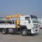 Selling a used crane truck howo mounted mini crane truck for sale