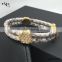 New Handmade Leather Men Bracelet Real Python Skin Bangle with Stainless Steel Clasp Wholesale Prices