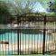 Powder coated wrought iron gate and steel fence