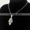 Diamond hand of Fatima necklace stainless steel Palm jewelry wholesale