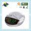 Fancy Silver Green LED Digital AM FM Alarm Clock Radio