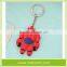 Customized 2D Soft PVC/Silicone Keyring, Rubber KeyChain