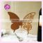 Wedding Party Decoration Laser Cut Heart Shaped Wine Glass Place Cards Butterfly Design Assorted Colors Wine Glass Cup Cards