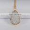 China jewelry manufacturer big stone opal white quartz druzy pendant design