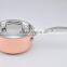 SA-12001 Tri-ply copper cookware set casting handle silicon spray 3 ply kitchware