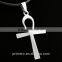 Fashion Men Women's Egypt mysterious symbol Stainless Steel Ankh Pendant Necklace Amulet Gift