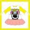 2016 Hot Sell Product Bros Baby Schaunzer Cotton Yellow Pink Clothing Dress