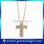 China Factory Direct Sale hot fashion diamond cross shape latest fashion necklace wholesale jewelry N0182