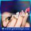 Mix shape color cube square design 3D nail ring jewelry nail tool decoration glitter rhinestone nail art jewelry L0017