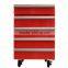 JGA Retro Style 1 Drawer 50L Mini Toolbox Refrigerator , Safe Fridge With 4 Wheels Beverage Juice Display Refrigerator Showcase