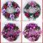 christmas wreath with flower,hot sale artificial christmas wreaths,plastic christmas wreaths for decoration