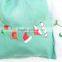 Christmas drawstring gift bags, linen laundry bag