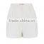 Ladies polyester white fashion shorts